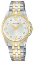 Pulsar Dress Naisten kello PM2165X1 Valkoinen/Kullansävytetty teräs