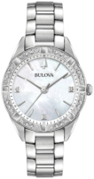 Bulova Diamond Naisten kello 96R228 Valkoinen/Teräs Ø33 mm