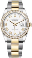 Rolex Naisten kello 126283RBR-0016 Datejust 36 Valkoinen/18K