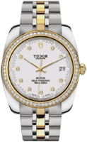 Tudor 21023-0002 Classic Date Valkoinen/Kullansävytetty teräs Ø38