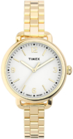 Timex Naisten kello TW2U60600 Valkoinen/Kullansävytetty teräs Ø30