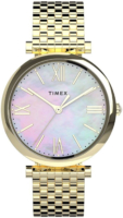 Timex Naisten kello TW2T79100 Valkoinen/Kullansävytetty teräs Ø35