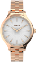 Timex Naisten kello TW2V06300 Peyton Valkoinen/Punakultasävyinen