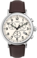 Timex Miesten kello TW2V27600 Standard Valkoinen/Nahka Ø41 mm