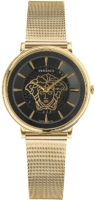 Versace Naisten kello VE8102119 V Circle Musta/Kullansävytetty