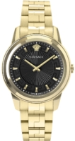 Versace Naisten kello VEPX01321 Greca Musta/Kullansävytetty teräs