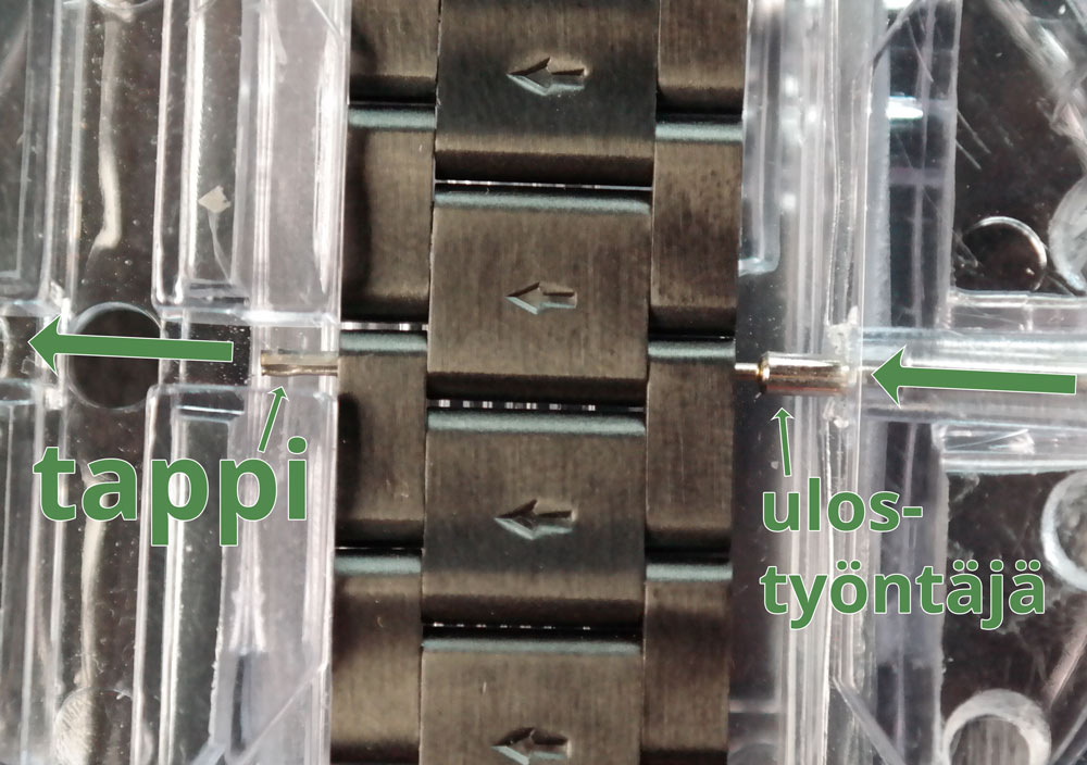 metallirannekkeen lyhennys - ulostyöntö