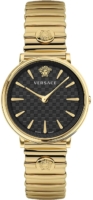 Versace Naisten kello VE8104722 V Circle Musta/Kullansävytetty