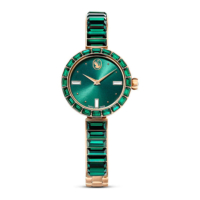 Matrix rannekello samppanjakullanvärinen ja vihreät kristallit 5690808